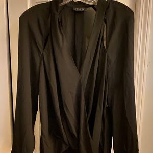 Trouve Black sheer blouse